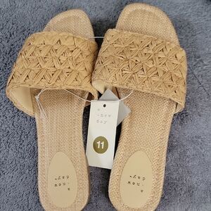 A New Day Women's Beige Woven Sandals